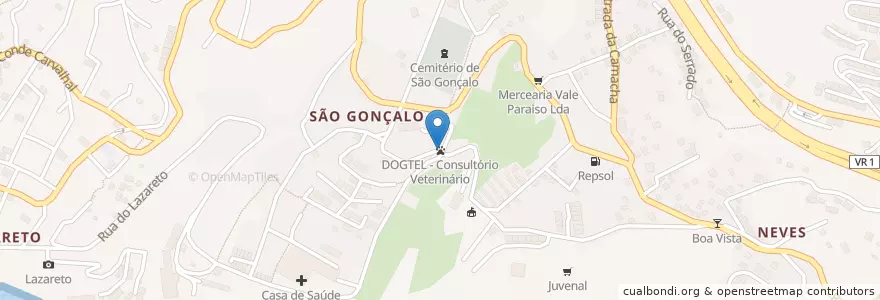 Mapa de ubicacion de Dogtel - Consultório Veterinário en البرتغال, São Gonçalo.