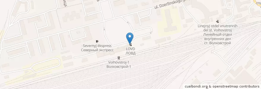 Mapa de ubicacion de ЛОВД en Russia, Northwestern Federal District, Leningrad Oblast, Olhava District, Волховское Городское Поселение.