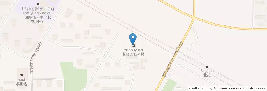 Mapa de ubicacion de 紫绶园13号楼 en Chine, Pékin, Hebei, 朝阳区 / Chaoyang.