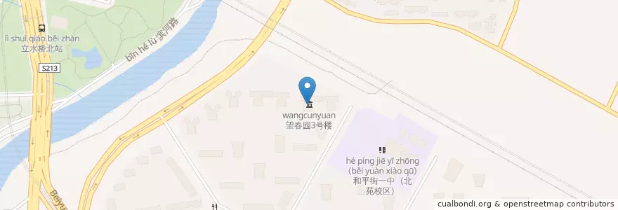 Mapa de ubicacion de 望春园3号楼 en Chine, Pékin, Hebei, 朝阳区 / Chaoyang.