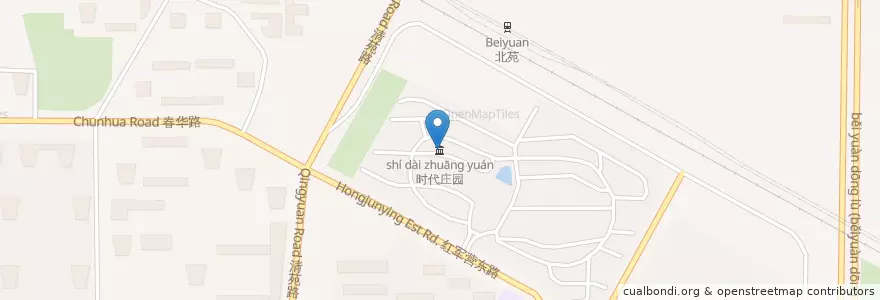 Mapa de ubicacion de 时代庄园 en China, Beijing, Hebei, 朝阳区 / Chaoyang.