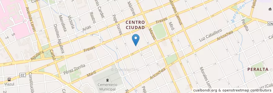 Mapa de ubicacion de Radio Angulo en Куба, Ольгин, Holguín.