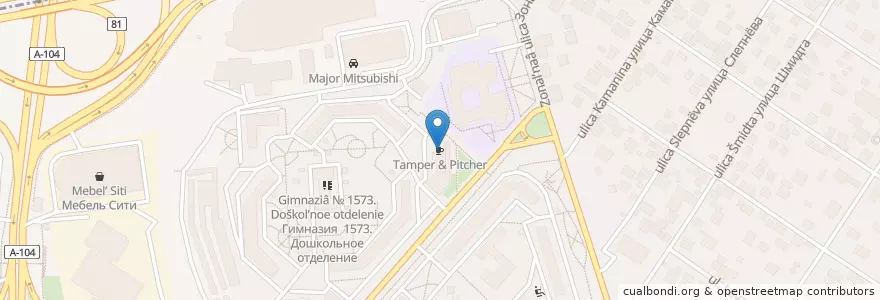 Mapa de ubicacion de Tamper & Pitcher en Rússia, Distrito Federal Central, Москва, Северо-Восточный Административный Округ, Район Лианозово.