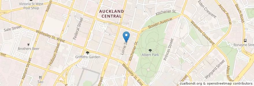 Mapa de ubicacion de Armani Cafe and Restaurant en Nova Zelândia, Auckland, Waitematā.