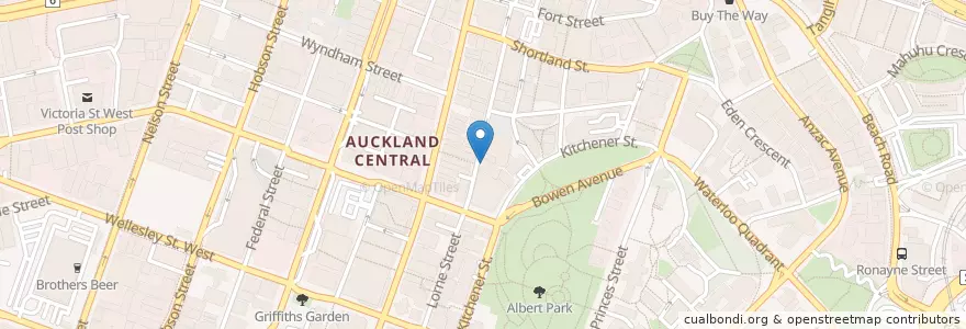 Mapa de ubicacion de The Shelf en Yeni Zelanda, Auckland, Waitematā.