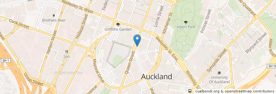 Mapa de ubicacion de Eat Box en Neuseeland, Auckland, Waitematā.