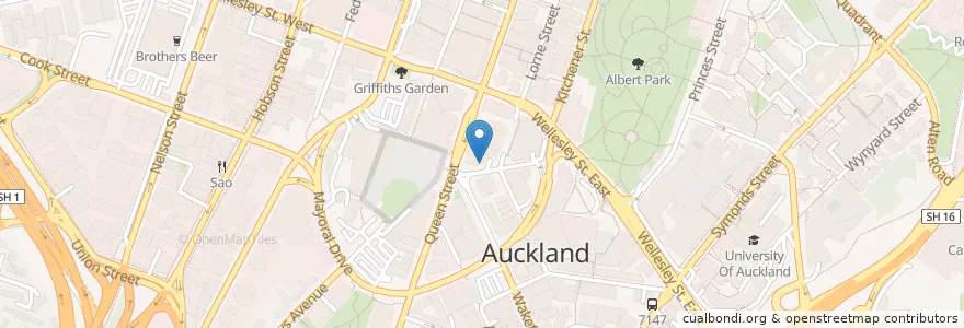Mapa de ubicacion de Enjoy Korean Restaurant en Nouvelle-Zélande, Auckland, Waitematā.