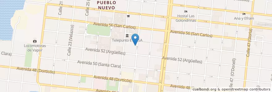 Mapa de ubicacion de El Botellón en 쿠바, Cienfuegos, Cienfuegos, Ciudad De Cienfuegos.