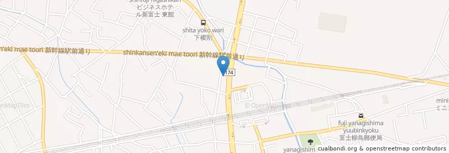 Mapa de ubicacion de オリックスレンタカー en 日本, 静岡県, 富士市.