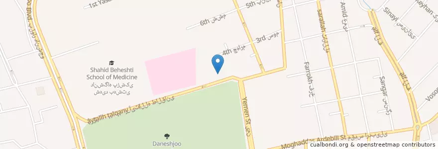 Mapa de ubicacion de کلینیک دیابت ثمین en ایران, استان تهران, شهرستان شمیرانات, تهران, بخش رودبار قصران.