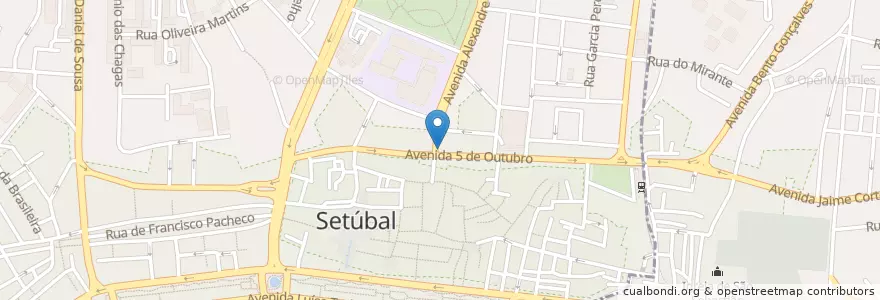 Mapa de ubicacion de Canoa en Portogallo, Área Metropolitana De Lisboa, Setúbal, Península De Setúbal, Setúbal, Setúbal.