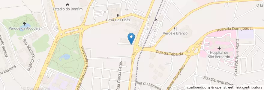 Mapa de ubicacion de Mozarella en Portekiz, Área Metropolitana De Lisboa, Setúbal, Península De Setúbal, Setúbal, Setúbal.