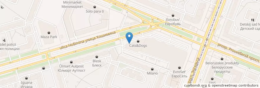 Mapa de ubicacion de Subway en Russie, District Fédéral Du Nord-Ouest, Oblast De Léningrad, Saint-Pétersbourg, Выборгский Район, Округ Шувалово-Озерки.