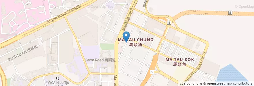 Mapa de ubicacion de 雲貴川風味 en China, Provincia De Cantón, Hong Kong, Kowloon, Nuevos Territorios, 九龍城區 Kowloon City District.