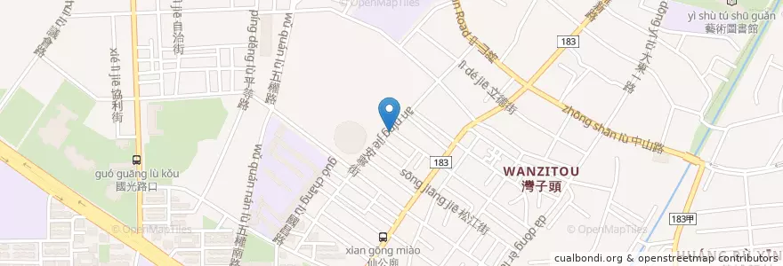 Mapa de ubicacion de 車場咖啡 en Taiwan, Kaohsiung, Fengshan.