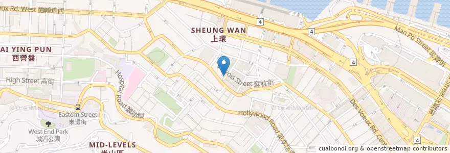 Mapa de ubicacion de Subway en 중국, 광둥성, 홍콩, 홍콩섬, 신제, 中西區 Central And Western District.