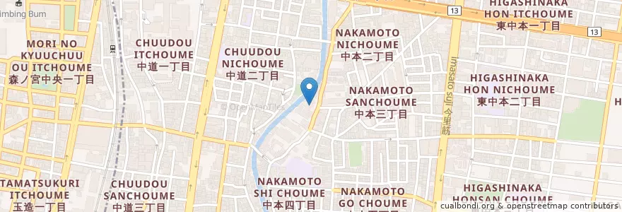 Mapa de ubicacion de 森ノ宮医療学園 en Япония, Осака, 大阪市, 東成区.