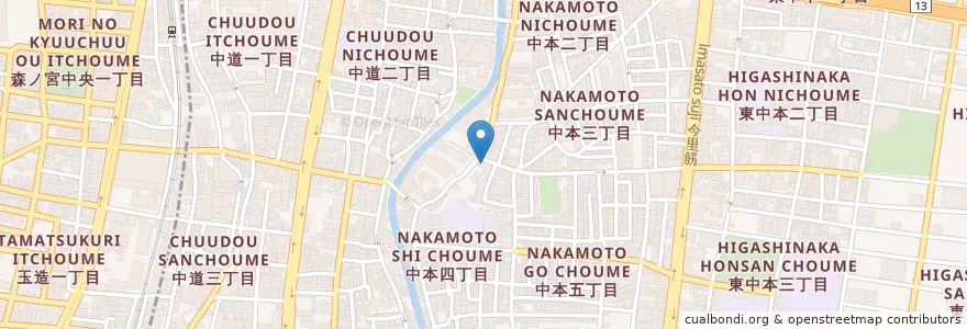Mapa de ubicacion de そがべ診療所 en Япония, Осака, 大阪市, 東成区.