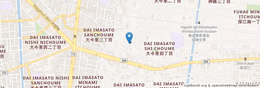 Mapa de ubicacion de 良念寺 (Ryonen-ji Temple) en 日本, 大阪府, 大阪市, 東成区.