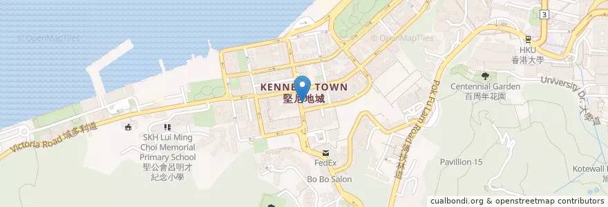 Mapa de ubicacion de 麥當勞 McDonald's en China, Provincia De Cantón, Hong Kong, Isla De Hong Kong, Nuevos Territorios, 中西區 Central And Western District.