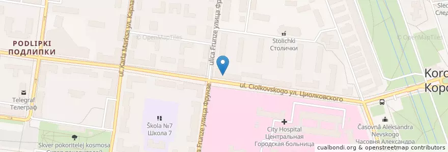 Mapa de ubicacion de Будь Здоров en Rusia, Центральный Федеральный Округ, Московская Область, Городской Округ Королёв.
