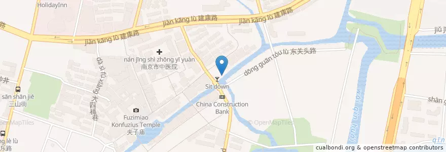 Mapa de ubicacion de Waiting Beer Bar en Chine, Jiangsu, Nankin, District De Qinhuai.