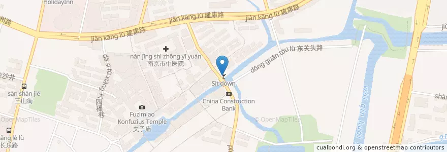Mapa de ubicacion de Sit down en China, Jiangsu, Nanjing, 秦淮区.