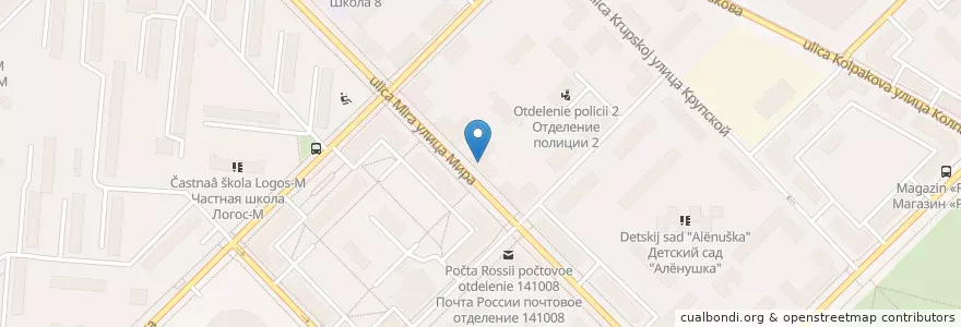 Mapa de ubicacion de МФБанк en Rusia, Distrito Federal Central, Óblast De Moscú, Городской Округ Мытищи.