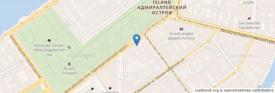 Mapa de ubicacion de Mario en 俄罗斯/俄羅斯, Северо-Западный Федеральный Округ, 列宁格勒州, Санкт-Петербург, Адмиралтейский Район.