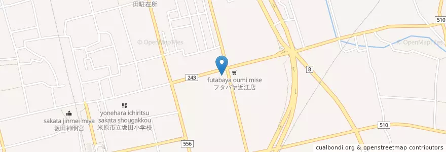 Mapa de ubicacion de 滋賀銀行近江町支店 en Япония, Сига, 米原市.