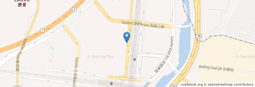 Mapa de ubicacion de 臨時停車區 en Taiwán, Taichung, 烏日區.