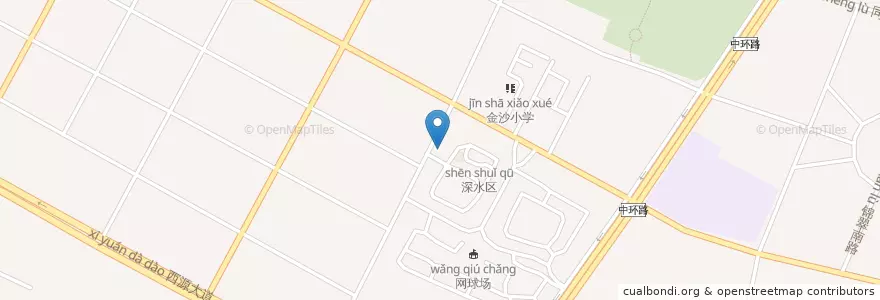 Mapa de ubicacion de 招商银行 en 中国, 四川省, 成都市, 青羊区.