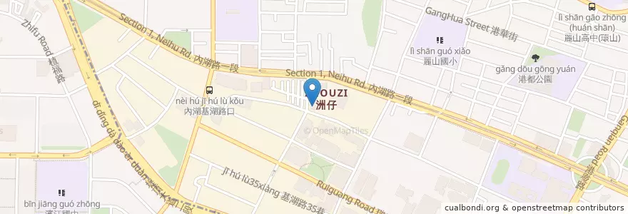 Mapa de ubicacion de 鳥窩窩的私房菜 en 臺灣, 新北市, 臺北市, 內湖區.