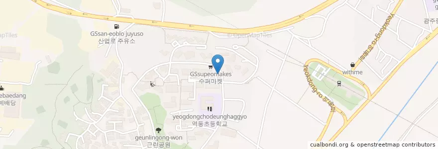 Mapa de ubicacion de 선릉떡볶이 en 대한민국, 경기도, 광주시.