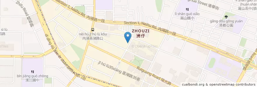 Mapa de ubicacion de 老倉庫 en Тайвань, Новый Тайбэй, Тайбэй, Нэйху.