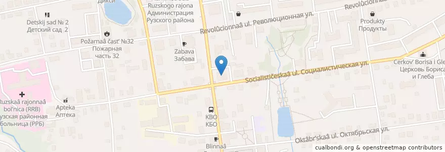Mapa de ubicacion de Рузский районный суд en ロシア, 中央連邦管区, モスクワ州, Рузский Городской Округ.
