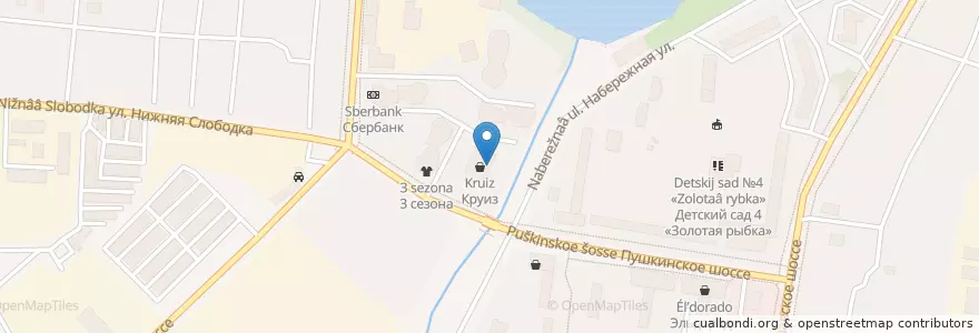 Mapa de ubicacion de Aura en Rusia, Центральный Федеральный Округ, Московская Область, Пушкинский Городской Округ.
