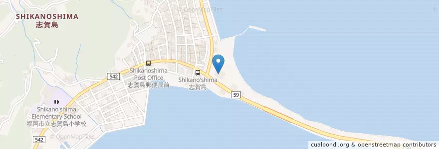 Mapa de ubicacion de 海の家 えびすや en 일본, 후쿠오카현, 후쿠오카, 東区.