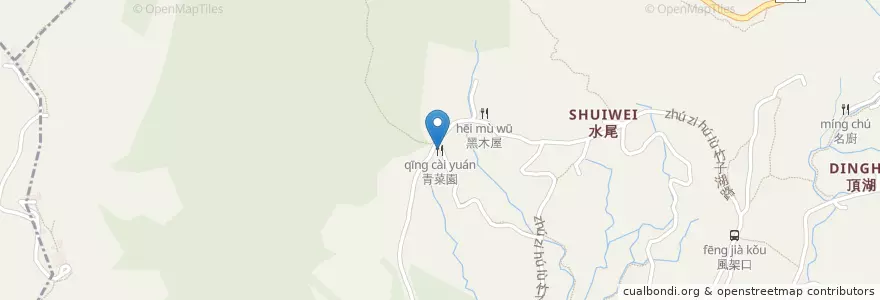 Mapa de ubicacion de 青菜園 en تایوان, 新北市, تایپه, 北投區.