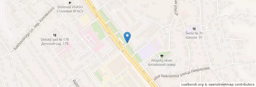 Mapa de ubicacion de Власта en ロシア, 中央連邦管区, Воронежская Область, Городской Округ Воронеж.