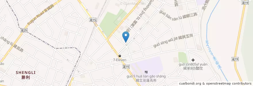 Mapa de ubicacion de 快樂牙醫診所 en Taïwan, Province De Taïwan, Comté De Hualien, Hualien.