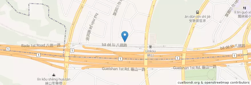 Mapa de ubicacion de 阿羅哈客運林口站 en 臺灣, 新北市, 桃園市, 林口區.