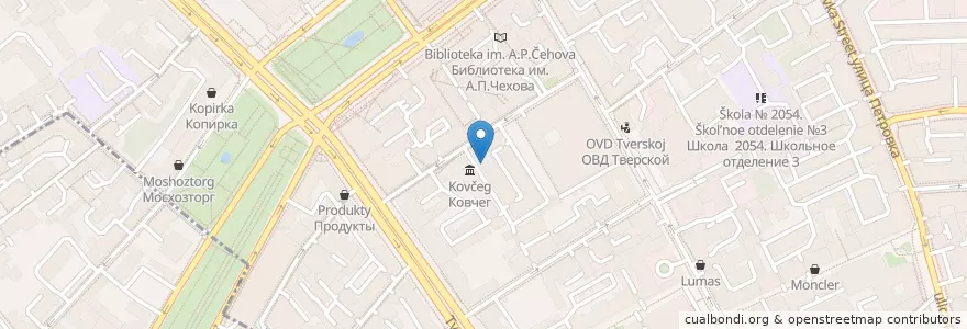 Mapa de ubicacion de Soho en روسيا, Центральный Федеральный Округ, Москва, Центральный Административный Округ, Тверской Район.