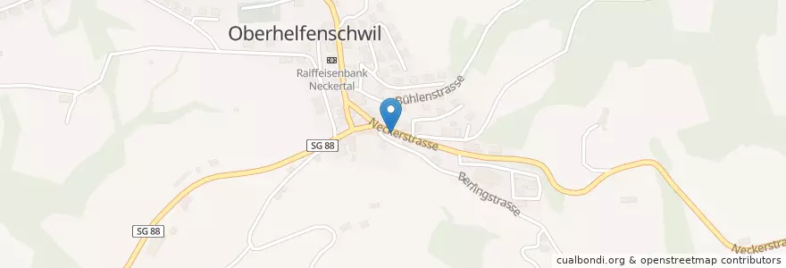 Mapa de ubicacion de Oberhelfenschwil, Dorf en Schweiz/Suisse/Svizzera/Svizra, Sankt Gallen, Wahlkreis Toggenburg, Oberhelfenschwil.
