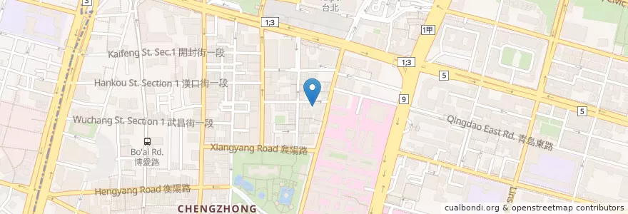Mapa de ubicacion de NOTCH咖啡工坊 en Taiwan, Nuova Taipei, Taipei, 中正區.