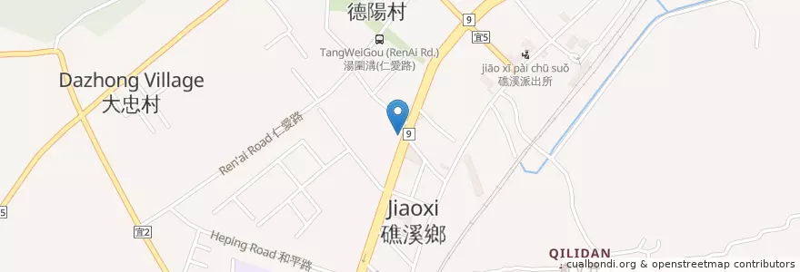 Mapa de ubicacion de 悟饕池上飯包 en تایوان, 臺灣省, 宜蘭縣, 礁溪鄉.