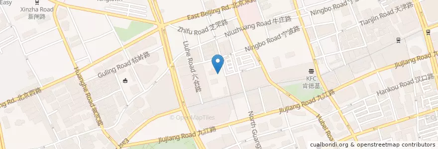 Mapa de ubicacion de 南京东路 en 中国, 上海市, 黄浦区.