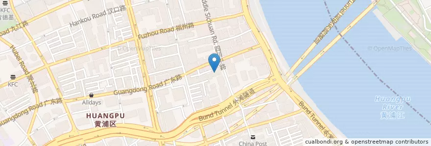 Mapa de ubicacion de 中国民生银行 en Cina, Shanghai, Distretto Di Huangpu.