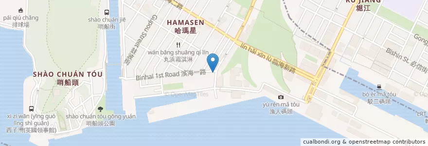 Mapa de ubicacion de 碼頭阿姨蛋餅 en Taiwan, Kaohsiung, 鼓山區.