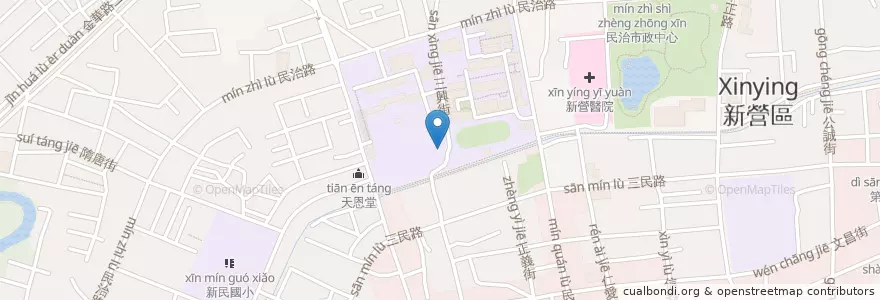 Mapa de ubicacion de 垃圾場 en 臺灣, 臺南市, 新營區.
